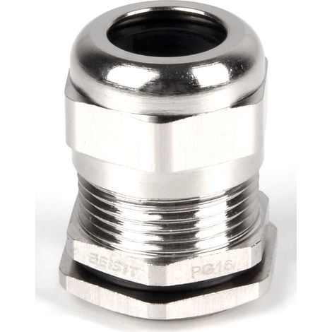 Presse-étoupe PG13.5 en Laiton nickelé pour câble de 6mm à 12mm, avec contre-écrous, IP68 ( Prix pour 1 )