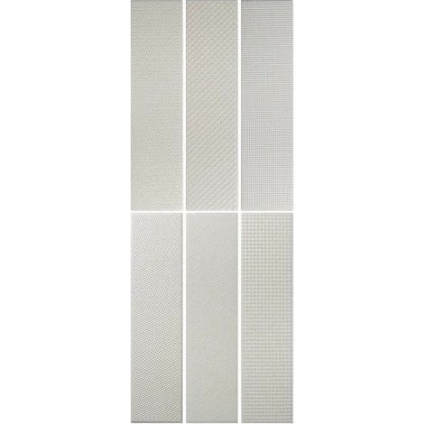 Carrelage mural faience TEXITURE - 25x6cm TEXTURE Crème - Sable -  - boîte de 0.45 m2 - Gioia Materia
