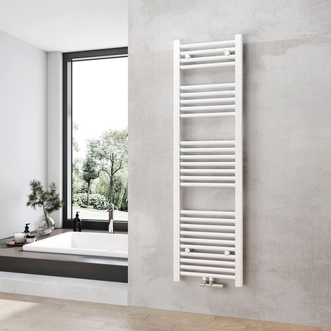 Heilmetz Toallero Secatoallas Radiador No es eléctrico Baño Radiador Para sistemas de calentamiento de agua Blanco 140x40cm 476W