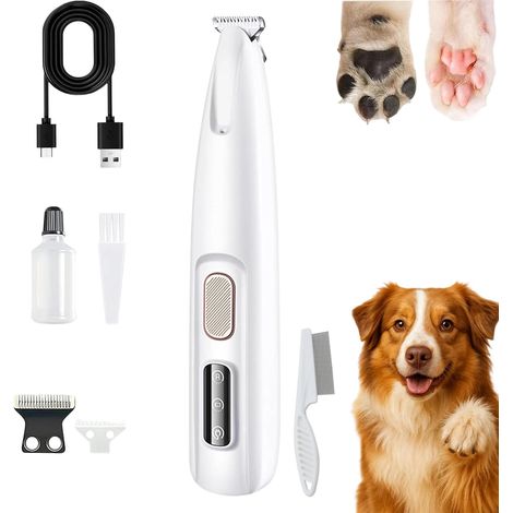Activ'Pet Paw Clipper - Gentle for Dogs and Cats, Cat and Dog Clipper, Ceramic and Stainless Steel Blades, Integrated LED, USB Rechargeable, Waterproof, Stress-Free Grooming of Sensitive Areas