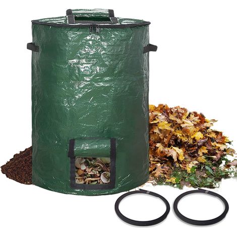 Sacs à compost de grande capacité (300 L) pour bac à compost de jardin (vert, 1 pièce) (1/5)
