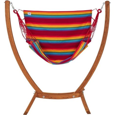Set chaise hamac Fortaleza + support bois - Set ékilibre - 165x140cm