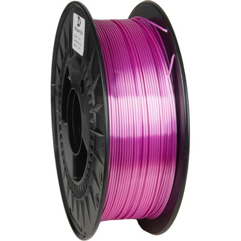 Filamento de seda PLA 3DPower de 1,75 mm, rosa, 1 kg (1/2)