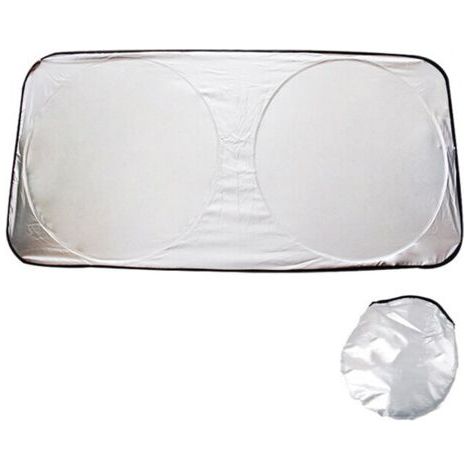Pare-soleil pour pare-brise, pare-soleil de pare-brise avant de voiture, pare-soleil de voiture, protecteur UV de pare-brise intérieur, pare-soleil pliable et portable, 160x86CM (1/5)