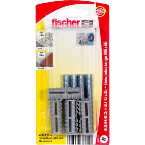 Fischer Gewindestangendübel 8.0 x 35 mm - 4 Stück Dübel (1/5)