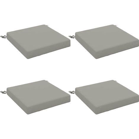 Coussins de siège 4 pièces SOEST 4 pc 100 % polyester Gris vidaXL