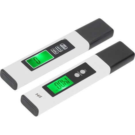Testeur de pH TDS EC 3-en-1 haute précision 0,01pH, thermomètre à stylo blanc ±2%, mesure conductivité et température, pH-mètre A2 blanc PH02SL (1/5)