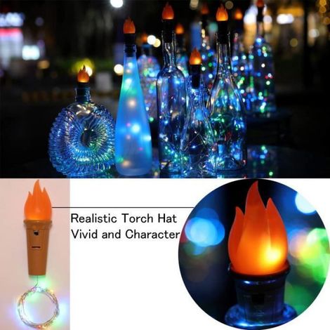 Guirlande lumineuse,Guirlande lumineuse LED en liège pour bouteille de vin, imperméable, pour intérieur et - Type blanc chaud (1/4)