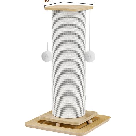 Griffoir pour chat, base robuste, design à double niveau, 80cm (1/2)