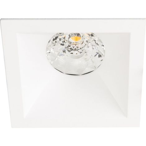 Spot DECO GU10 carré 1 tête fixe, blanc mat IP20 - EUROPOLE - 26811 (1/4)