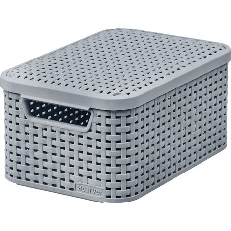Korb mit Deckel Curver® STYLE S, grau, mit Deckel, 19.8x29.1x14.2 cm