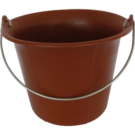 Seau de maçon plastique rouge – Polyéthylène recyclé avec graduation - Mondelin