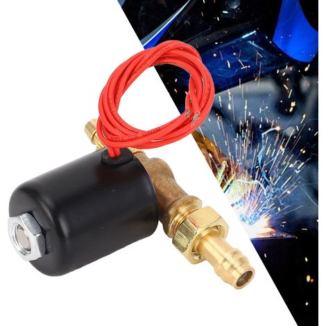 Électrovanne de soudage AC220/230V, électrovanne électrique intégrée en laiton moulé sous pression pour machines à souder TIG, 00,8MPa, adaptée au soudage de fluides à base d'eau et de gaz. (1/5)