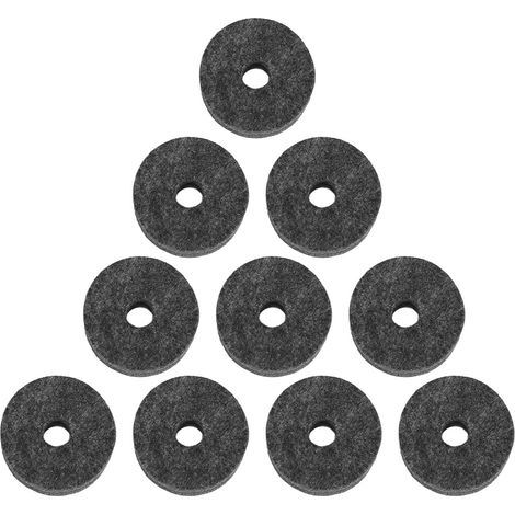 Lot de 20 rondelles en feutre pour cymbales, pièces de rechange pour support de batterie, accessoires antidérapants, 4 cm, gris (1/5)