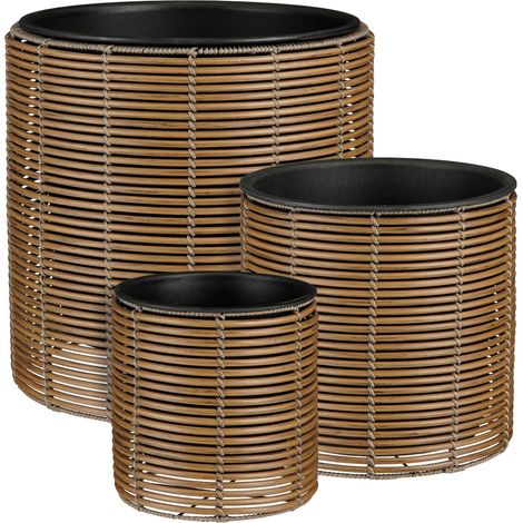 Mica Decorations Cache-pot extérieur Marron clair H45xl45xL45cm (1/5)