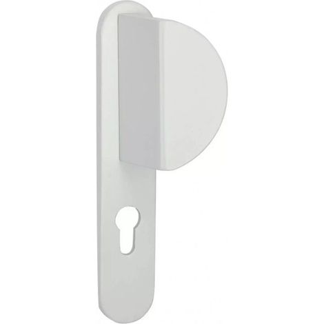 Poignée de porte palière Chantilly pour serrure Tribando – Finition blanche – Verrouillage 3 points – Boîtier acier 15/10ème (1/5)