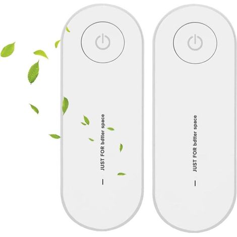 Pure Air Luftreiniger – 2er-Pack kompakte Steckdosengeräte. Tragbar, ideal für Schlafzimmer, Wohnzimmer, Badezimmer, Toiletten und Schränke.