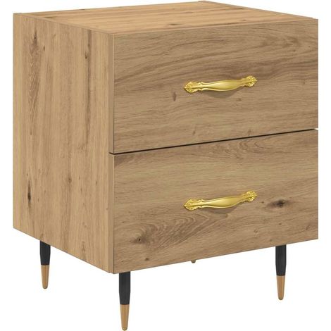 Maison Exclusive - Armadio da Notte Rovere artigianale 40 x 35 x 47,5 cm