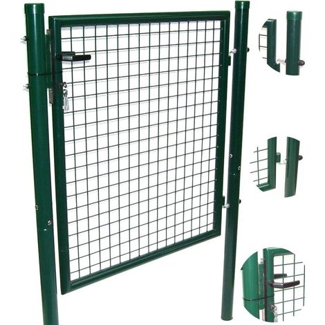 GARTENTOR, ZAUNTOR, PFORTE 100x100 mit SCHLOSS, ZAUN GARTENZAUN MASCHENDRAHTZAUN (1/5)