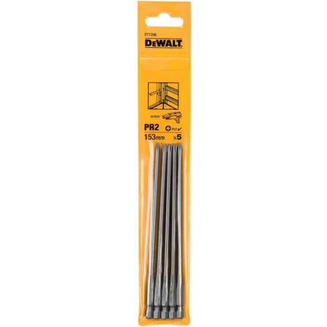 DEWALT DT7206-QZ 5 Inserti lunghezza 153mm (compatibile solo con caricatore DCF620D2M-QW)
