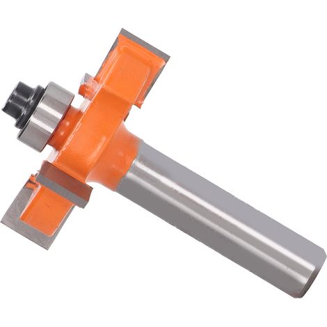 Nutfräser mit 4 Klingen aus Kohlenstoffstahl, rückschlagsicher, 8-mm-Schaft, für Weichholz, orange (1/5)