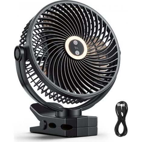 Ventilateur à Pince Portable avec Éclairage LED Ventilateur (1/5)