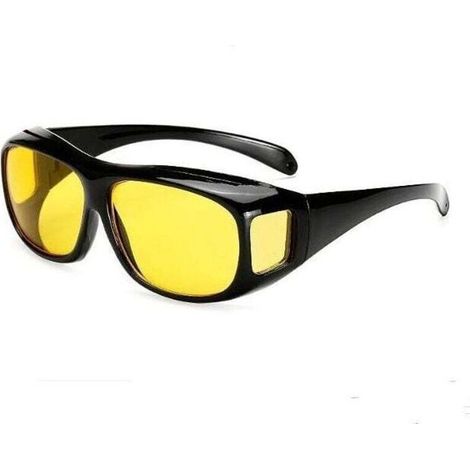 Lunettes De Vision Nocturne - Teinte Jaune - Protection UV - Polarisation - Conduite Nuit Crépuscule Pluie - Pour Porteurs De Lunettes - 1 Paire (1/4)