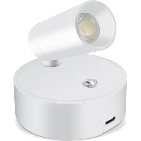 Veilleuse LED (blanche) rechargeable par USB avec fermeture magnétique et interrupteur tactile, applique murale à intensité variable (1/5)