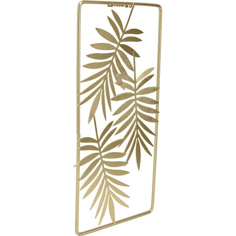 Metallblatt-Wanddeko im goldenen nordischen Stil – elegantes Ambiente – robust, langlebig und verschleißfest (1/5)