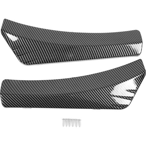 2 pièces angle de bouclier avant gauche et droite, protecteur de pare-chocs résistant aux hautes températures, spoiler lèvre aspect carbone durable (1/5)