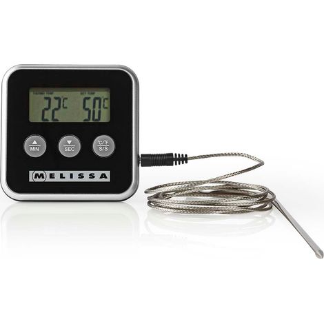Termometro digitale per carne con timer di allarme e display LCD