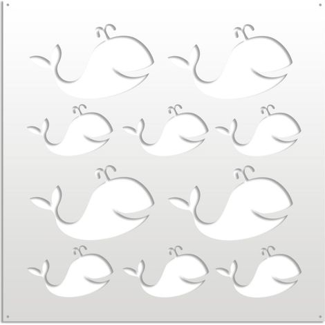 WHALE - Pannello in PVC traforato - Parasole - Colore: bianco - Misura: 48x48 cm (1/2)