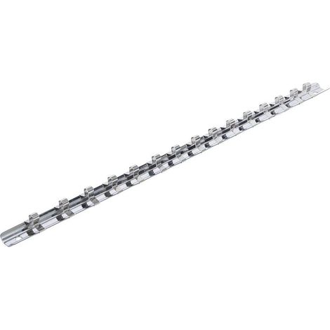 Rail pour Douilles 15 Clips 6,3 mm (1/4) - Acier, Fixation Pratique et Sécurisée - D-Work
