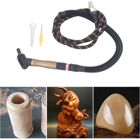Kit de Micro-broyeur à Air, Meuleuse à Crayon Pneumatique à 90 Degrés 23 500 Tr/min, Kit D'outils de Polissage de Meuleuse à Crayon à Air Pneumatique (1/5)