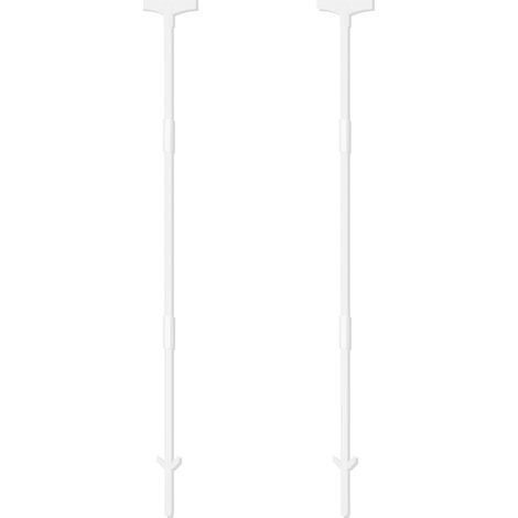 Lot de 2 piquets blancs de 122 cm pour panneaux (1/5)