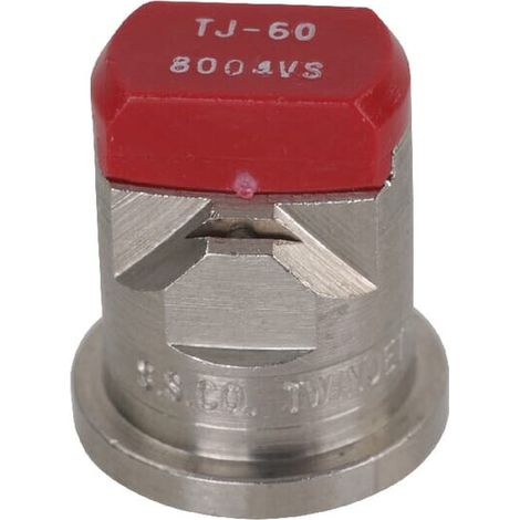 Boquilla anti-deriva venturi doble chorro plano TJ 80掳 04 rojo acero inoxidable TeeJet TEEJET TJ608004VS