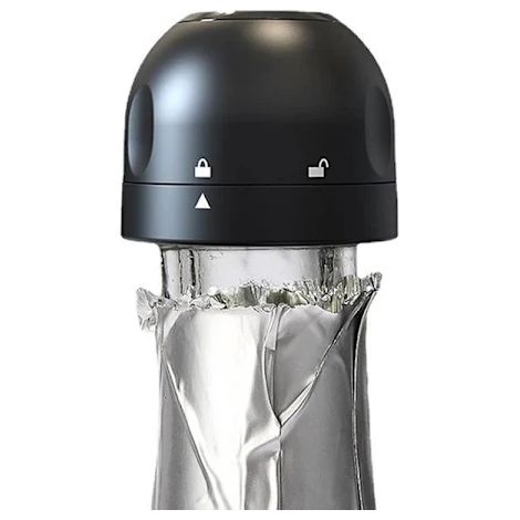 Bouchon en liège pour vin et champagne - Bouteille de champagne / bouteille de vin - Noir - Lot de 1-AquaForge (1/3)