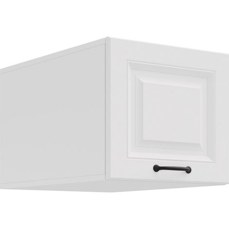 Aufsatzschrank Hochschrank 40 cm STILO Weiss Küchenzeile Küchenblock Küche Landhaus (1/5)