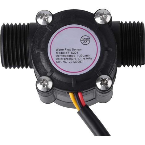 Capteur de Débit d'eau, Haute Précision G1 / 2 Capteur Débitmètre à Commutateur et Compteur 1-30L / Min (1/5)