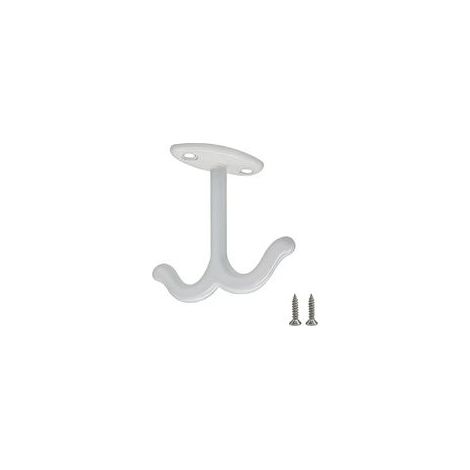 TAISHENGDA Stacheldraht-Deckenhaken aus Zinklegierung, Aufbewahrungshaken für Zuhause, Doppelhaken aus Metall für Kleidung, Hüte und Handtücher, Weiß, 4er-Set (1/5)