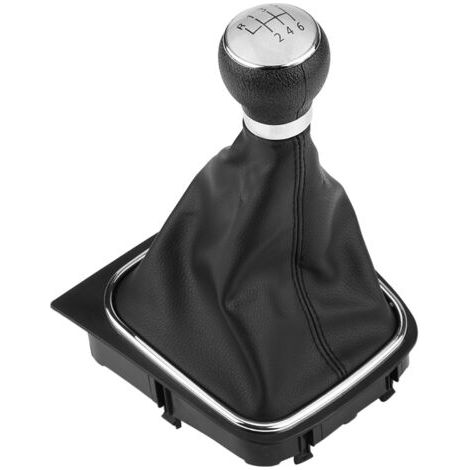Yctze Kit Complet de Guêtre de Pommeau de Levier de Vitesse à 6 Vitesses pour 6 MK5 MK6 2005-2014, fabriqué en Cuir ABS et PU de Haute qualité, Fabrication Exquise, Facile à. (1/5)