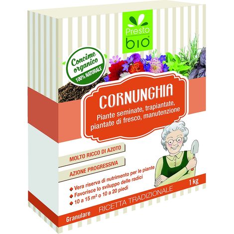 Engrais Corne Broyée - NATURENDIE - Granulés - Pour 10 a 15 m² ou 10 a 20 pieds - 1 kg (1/2)