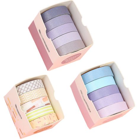 Ruban adhésif coloré, 15 rouleaux de ruban arc-en-ciel pour décorer les œufs, fournitures scolaires à faire soi-même, étiquetage et codage couleur (1/4)