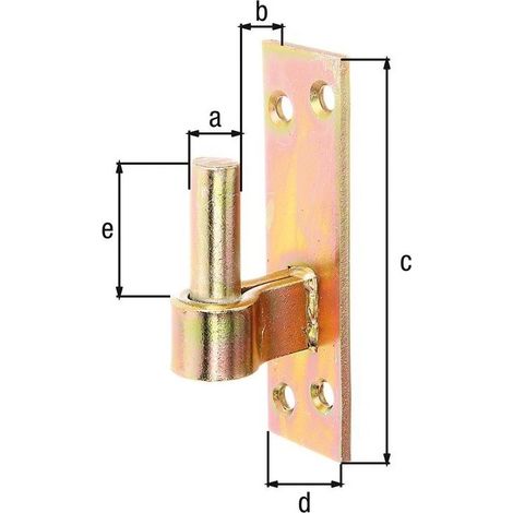Alberts 318802 Cardine su piastra, forma bavarese con gancio DI o DII, zincato galvanico, con strato spesso passivato, entrata Ø16 mm, Piastra 133 x 40 mm (1/2)