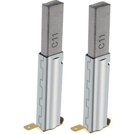 Set di 2 spazzole di carbone di ricambio compatibili con aspirapolvere industriali da 30/60/70/80/90 litri - Dimensioni 11x6x29 mm, accessori per aspirapolvere (1/4)