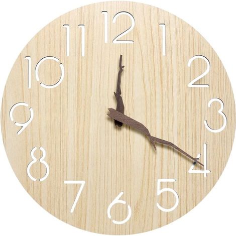 Geräuschlose Wanduhr: Wanduhr aus Holz, modernes Design, 3D-Wanduhr, dekorative Wanduhr für Küche, Büro, Wohnzimmer, Schlafzimmer, 30 cm (12 Zoll) (1/4)