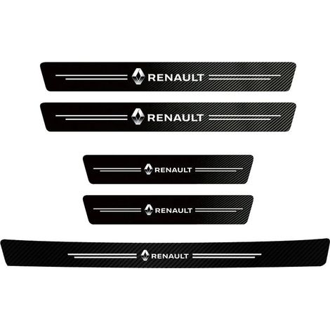 5 pièces Protection de seuil de porte et coffre, Fibre de carbone, pour Renault Fluence Captur Megane Clio Kadjar Talisman Arkana RS (1/3)
