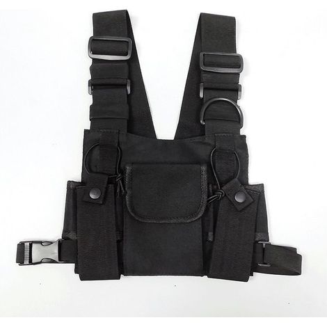 Radio Talkie walkie Poche de Poitrine Sacs Harnais Paquet Sac a Dos Etui (1/5)