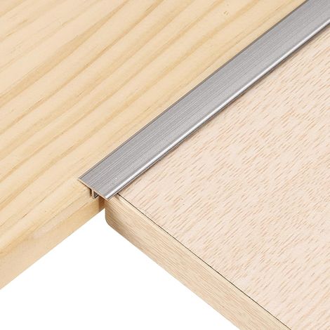 4Pcs 2.9ft x 0.47" Profilés De Transition En T Pour Sol, Bords En Alliage D'Aluminium Pour Revêtement Vinyle Pour Combler Entre Lames De Parquet, Carrelage Et Sols, Gris (1/5)