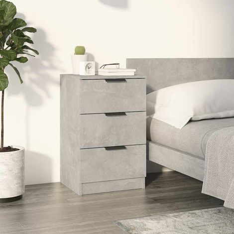 Table de chevet flottante-Table de nuit Gris béton 40x36x65 cm 684206 (1/5)